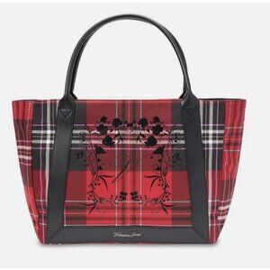 New Victoria's Secret  Red Plaid Holiday Tote Bag Christmas 2021 Large Travel